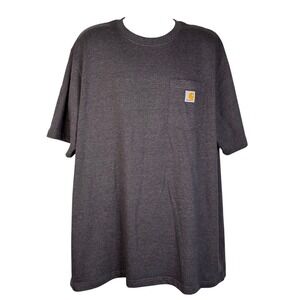 Carhartt T Shirt Men's XL Tall‎ Gray Loose Fit Heavyweight Short-Sleeve Pocket